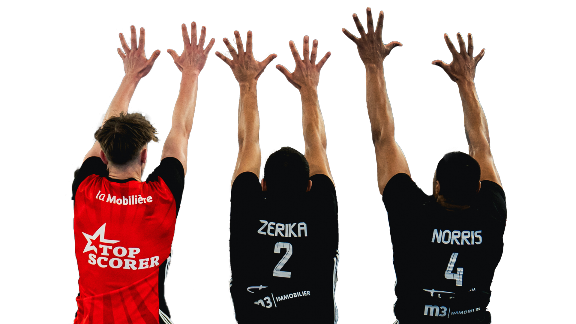 Drei Blockspieler